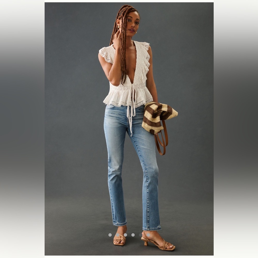 Ag straight Mari crop jeans